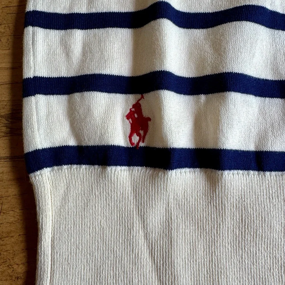 Polo Ralph Lauren Striped Cotton Blend Crew Neck Short Sleeve Sweater NWT XS - Picture 6 of 10